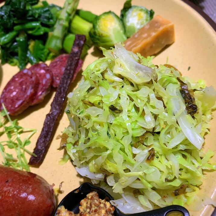 簡単!高菜まぜまぜザワークラウト風キャベツ